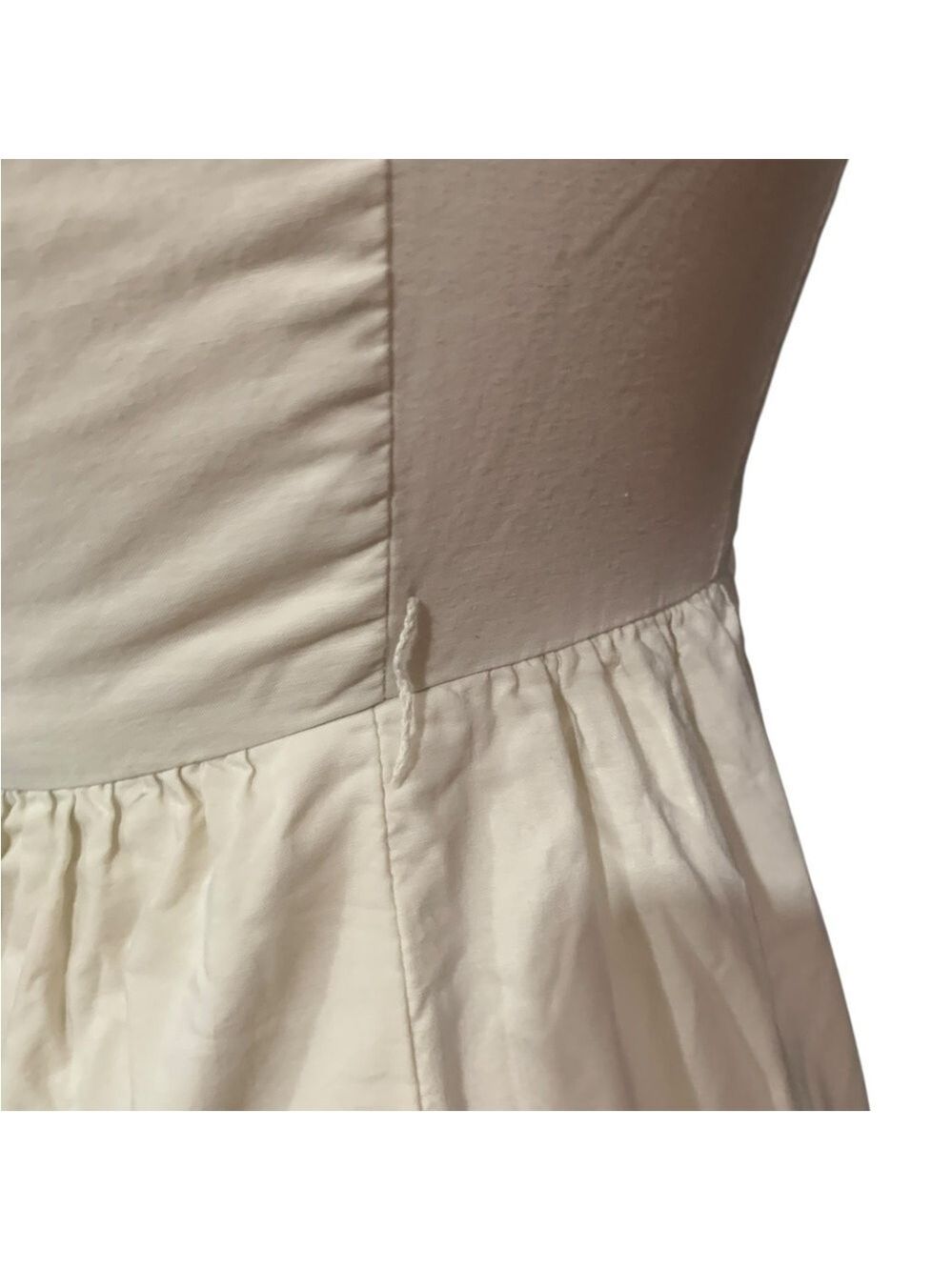 Vntg early 60’s off white cap sleeve midi dress with butterfly detail sz 4 - Picture 3 of 6